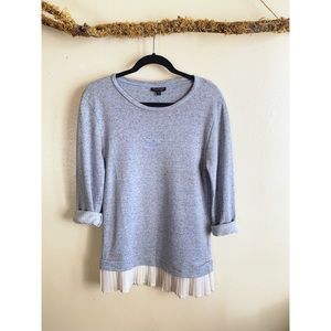 Topshop Sweater w/ Pleated Trim
